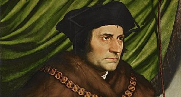Holbein’s Portrait of Saint Thomas More In an Aural Halo of Electronic Pings from Rental Earphones