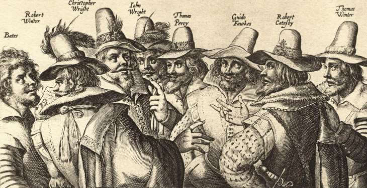 illustration of the Gun Powder Plotters https://www.historic-uk.com/HistoryUK/HistoryofEngland/Guy-Fawkes/