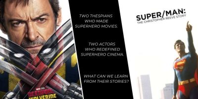 graphic showing Deadpool & Wolverine and Super/Man The Christopher Reeve Story
