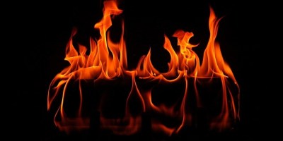 log fire