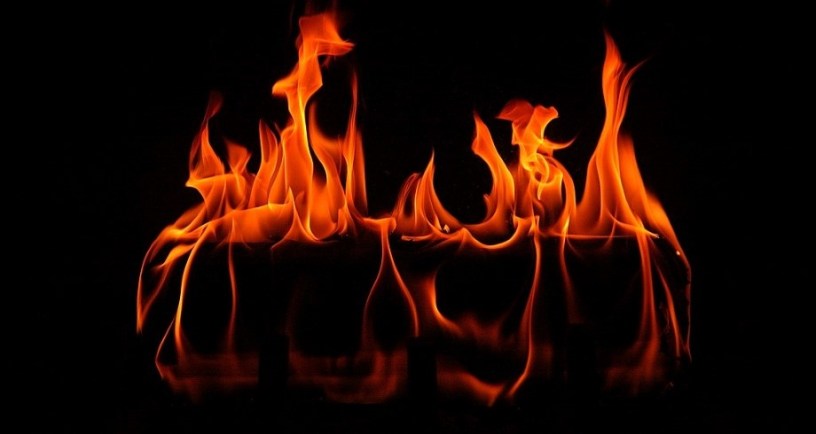 log fire