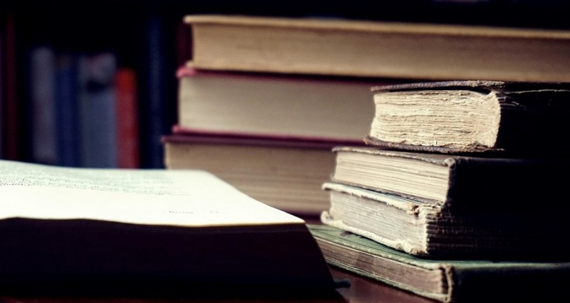 pile of old books