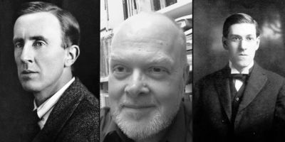 Picture of Dale J Nelson next to pictures of HP Lovecraft and JRR Tolkien
