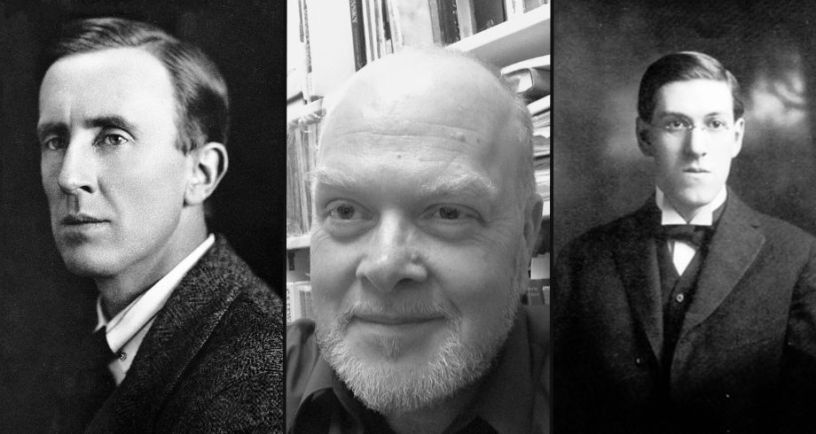 Picture of Dale J Nelson next to pictures of HP Lovecraft and JRR Tolkien