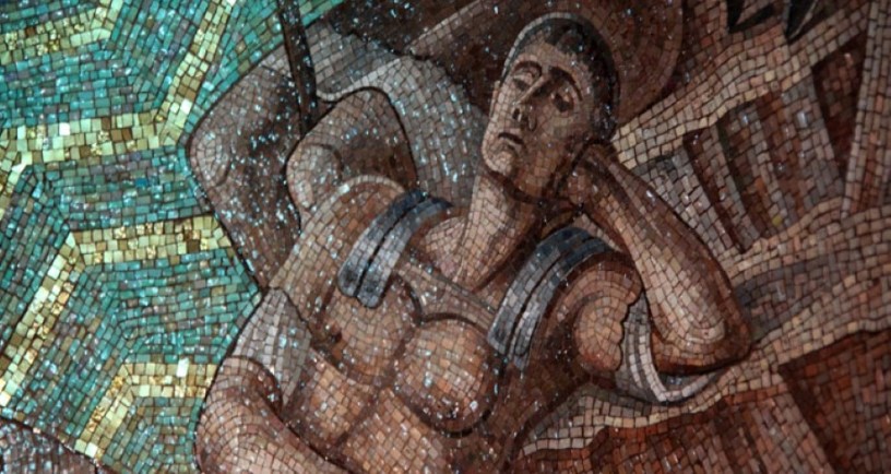 Centurion sleeping at Jesus' tomb. Tim Evanson/Flickr