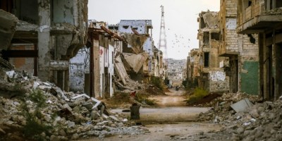 Syrian slum filled with battle rubble