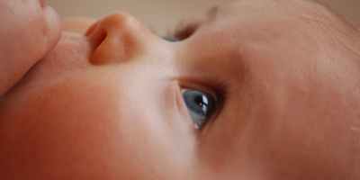 baby looking upwards