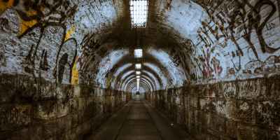 tunnel with lights