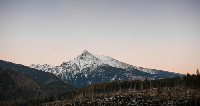Winter mountains in slovakia, illustration for article on Slovak winter customs