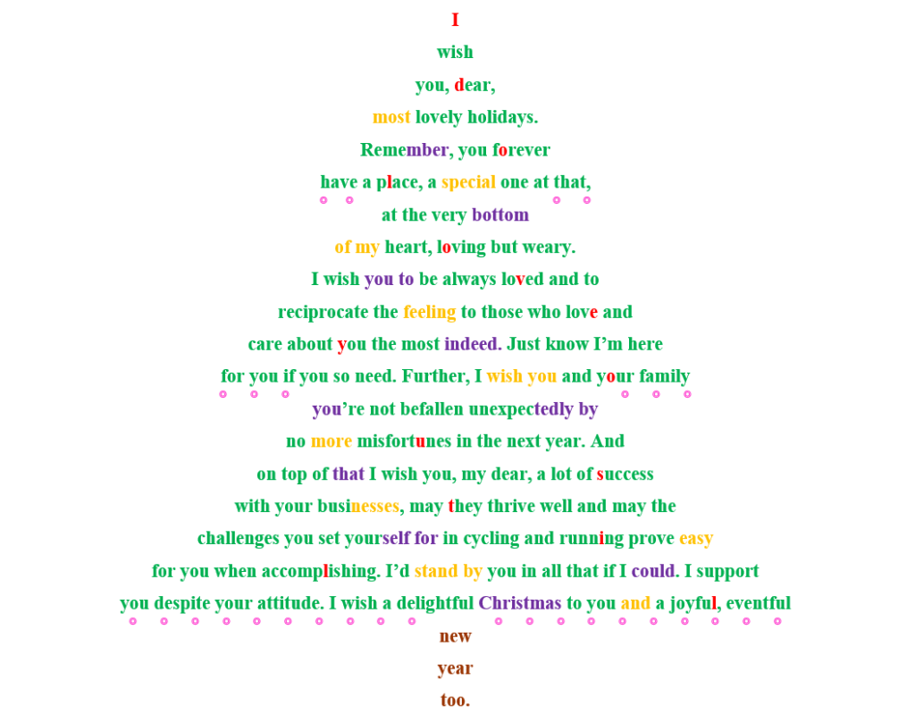 Christmas poem by Martina Juričková.