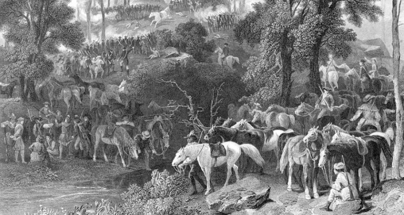 Battle of King's Mountain Painting. https://commons.wikimedia.org/wiki/File:OP_101_Battle_of_King%27s_Mountain-original_painting_by_Chappel_(9093548180).jpg